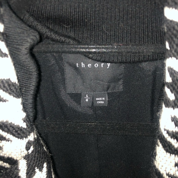 Theory womens houndstooth overcoat - Picture 3 of 5